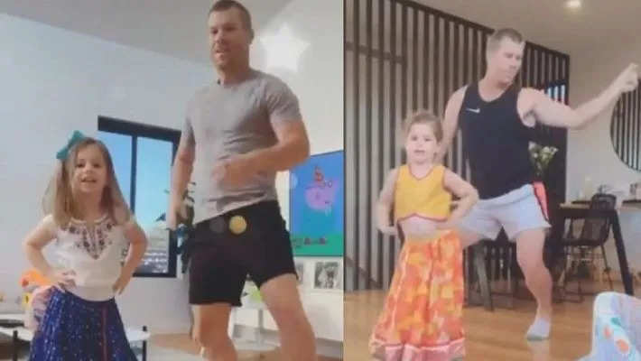 david warner dance with daughter